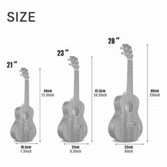 Camwood UKULELE Meranti Wood for Beginners 21 23 66 04 cm