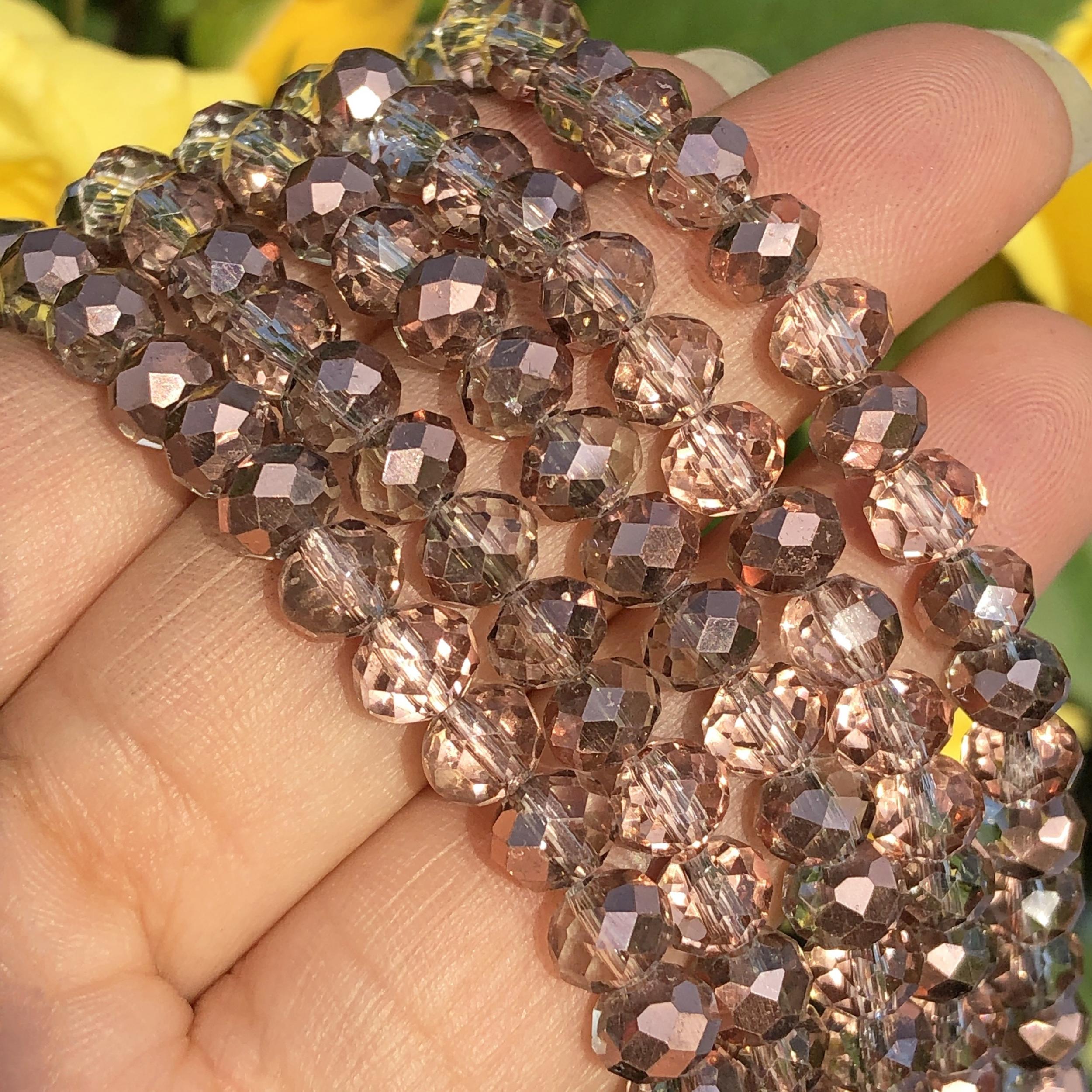 6mm Electroplated Half Red Copper Spacer Beads for DIY Jewelry Making