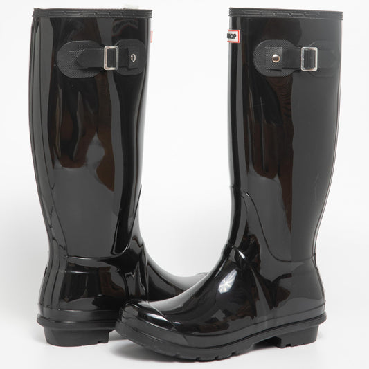 Reflective Waterproof PVC Round Toe Flat Rain Boots Lightweight Comfortable