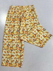 Women's Plus Floral Print Wide Leg Trousers
