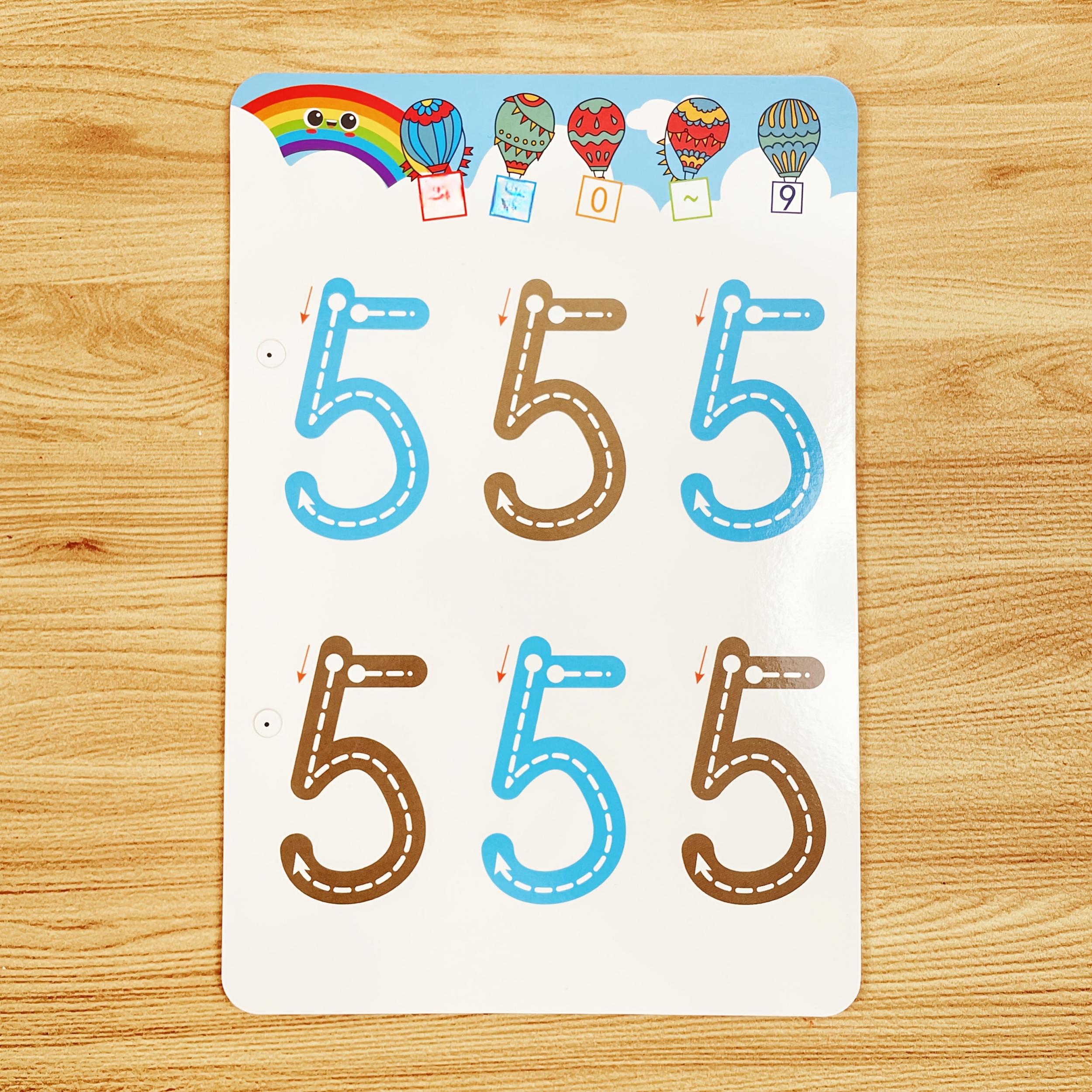 34 Page Control Pen Exercise Book Set for Kids, Erasable Pens