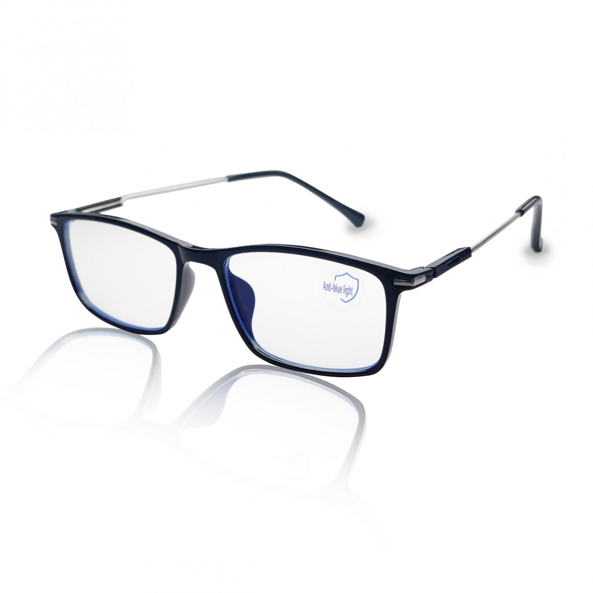 Men's Decorative Anti Light Reading Glasses with Pouch