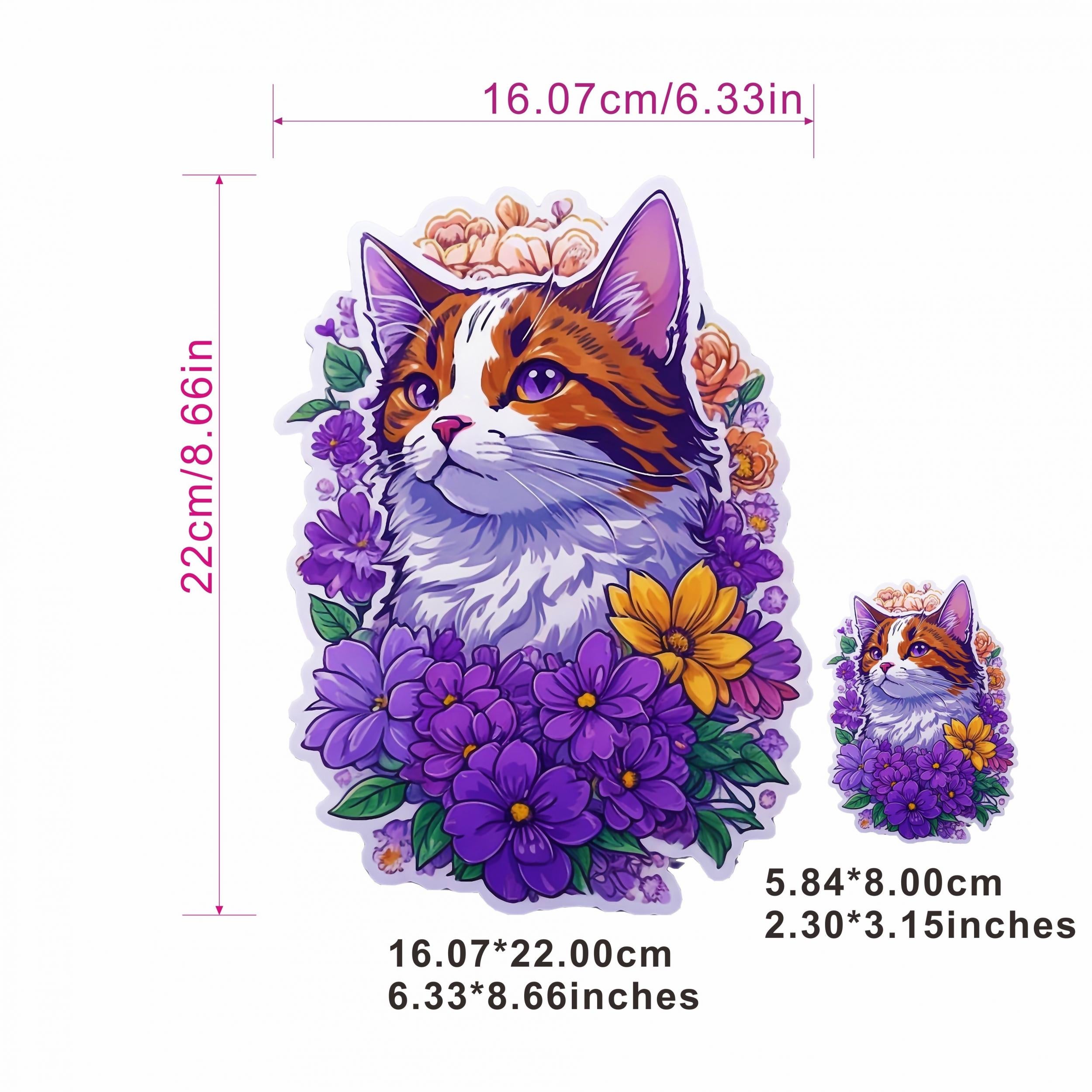 Purple Cat Patches For Men Washable & Ironable Clothing Decorations
