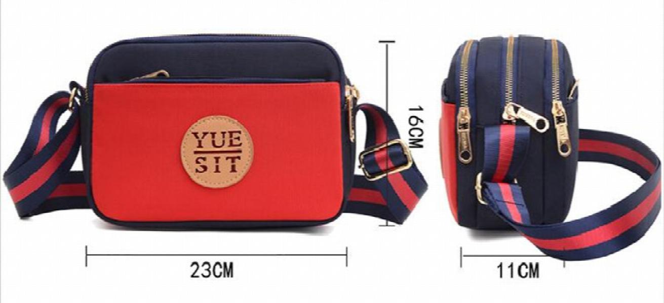 Vintage Nylon Messenger Bag Chains Shoulder Handbags