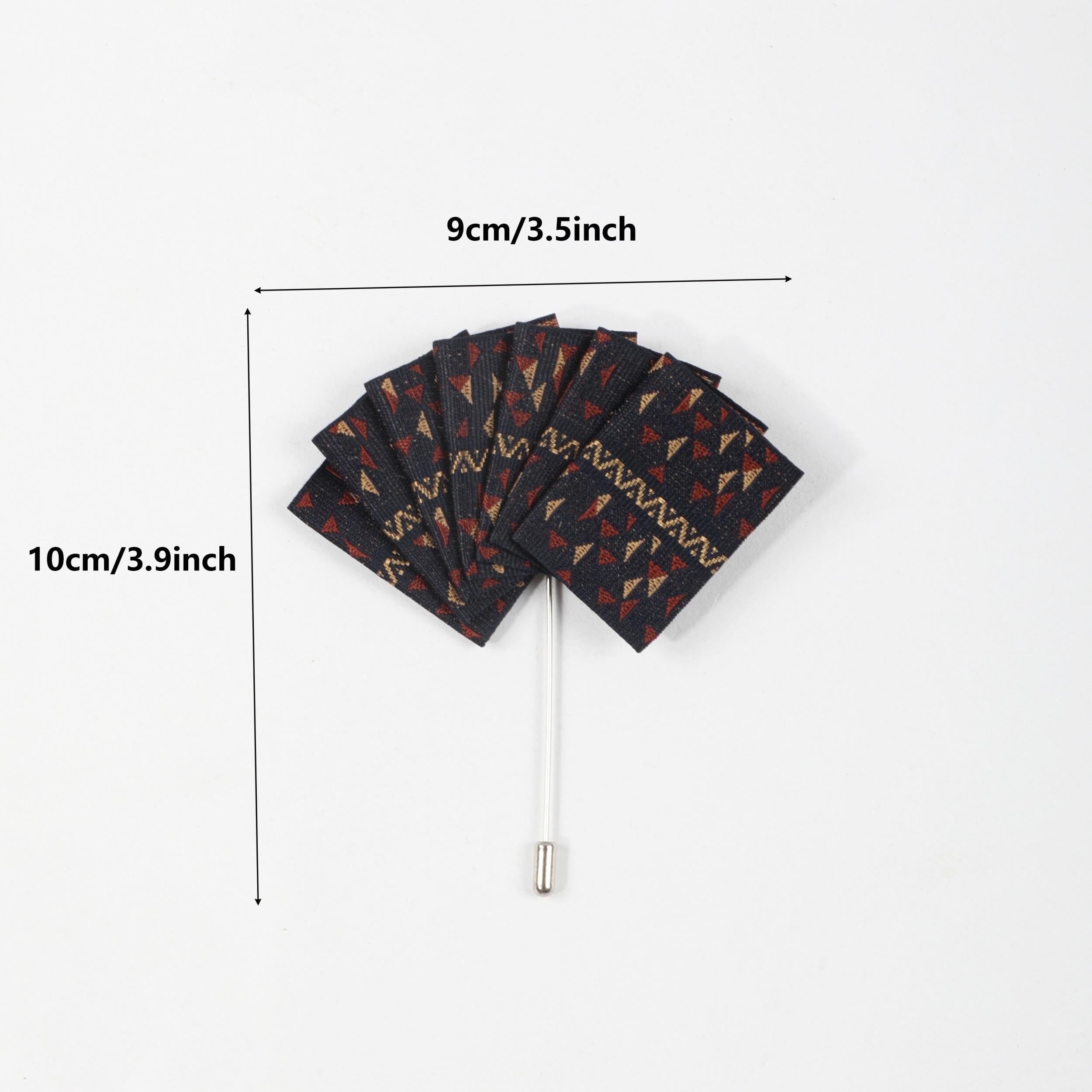 Men's Suit Pocket Square Chest Flower Brooch