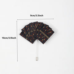 Men's Suit Pocket Square Chest Flower Brooch