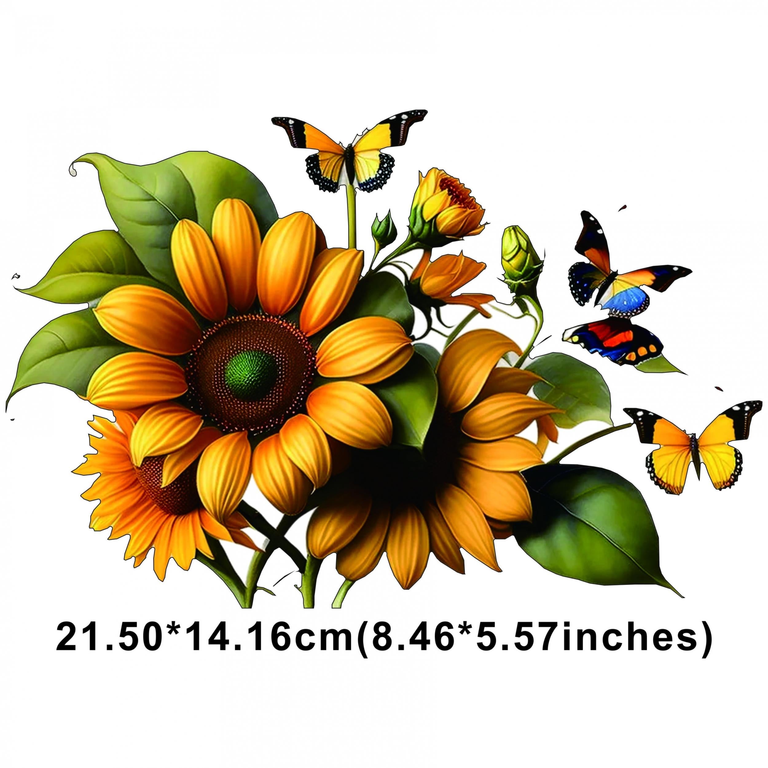 Sunflower Ink Iron on Heat Transfer Film Clothing Patch