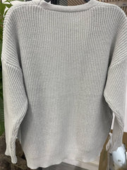  Open Front Cardigan With Pockets