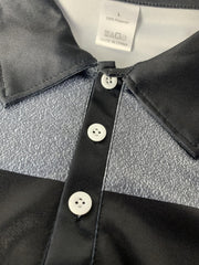 Letter Pattern Men's Block Casual Comfy Custom Fit Shirt