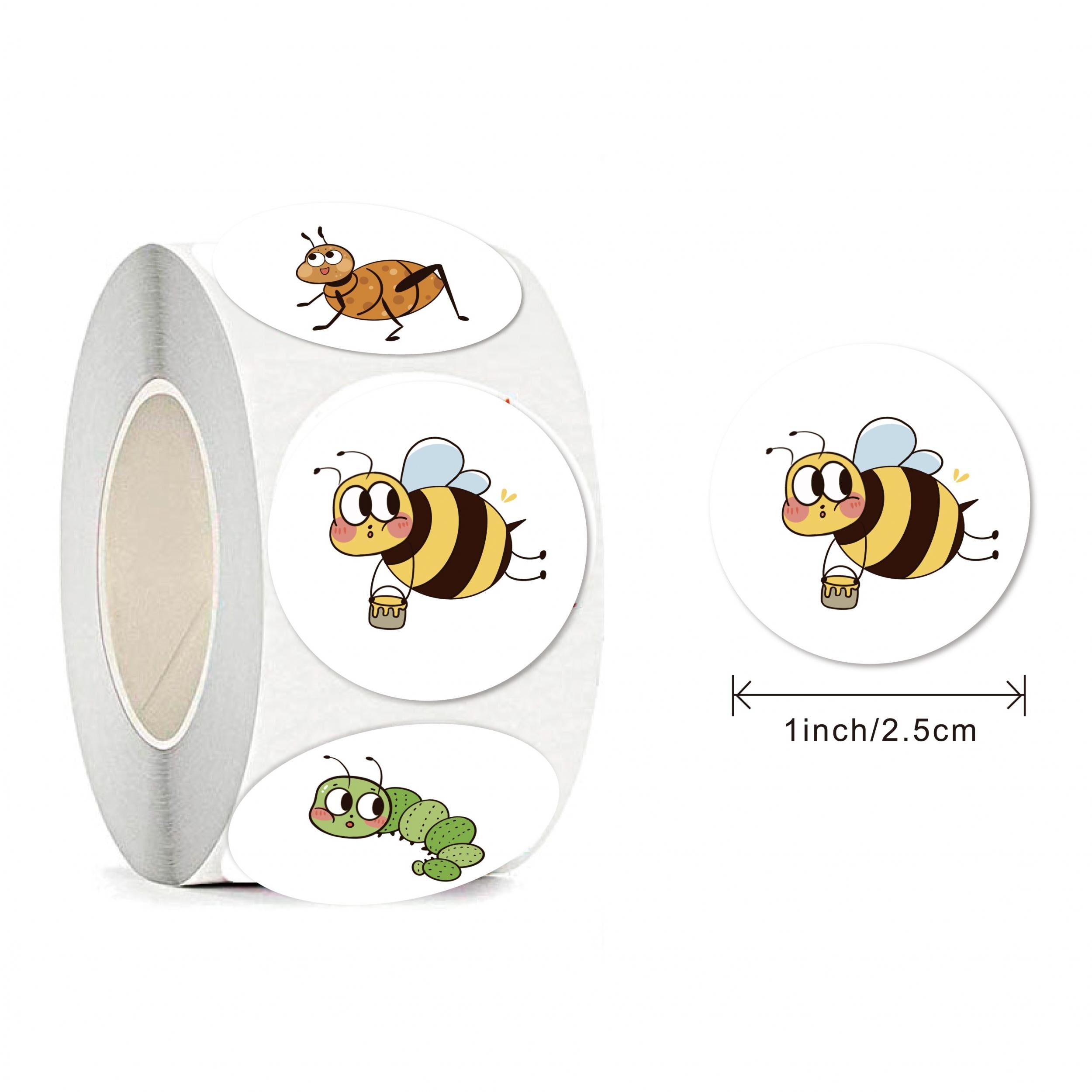 500pcs Cartoon Bee Butterfly Insect Reward Sticker