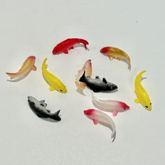 10pcs Dollhouse Fishing Set with Fish, Rod & Chair for Pretend Play