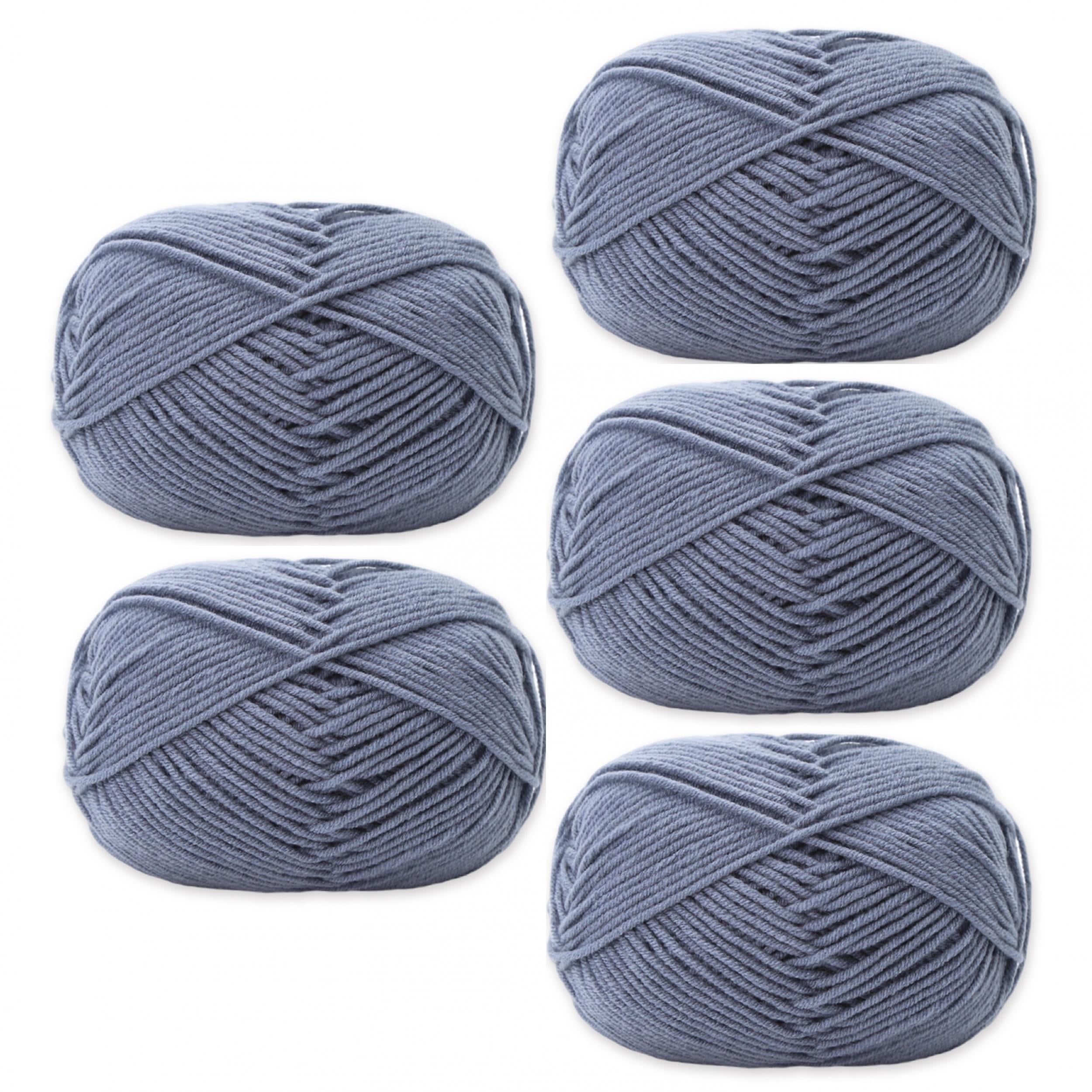 5pcs Medium Size Acrylic Soft Yarn for DIY Knitting 50g/pc