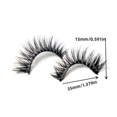 5 Pairs 3D Curling Realistic Slender Thick Enlarged False Eyelashes
