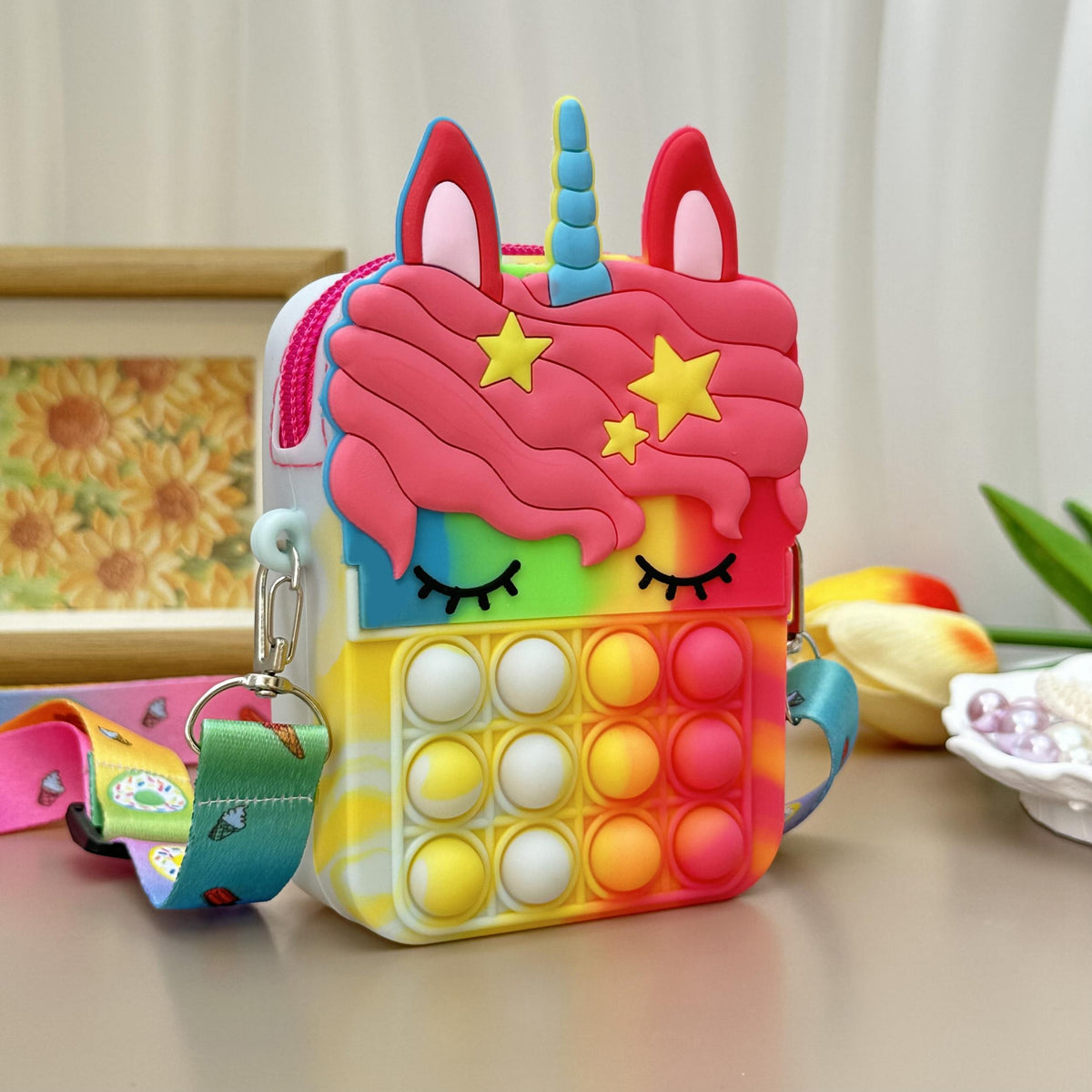 Unicorn Messenger Bag Coin Purse Pop Fidget Toy