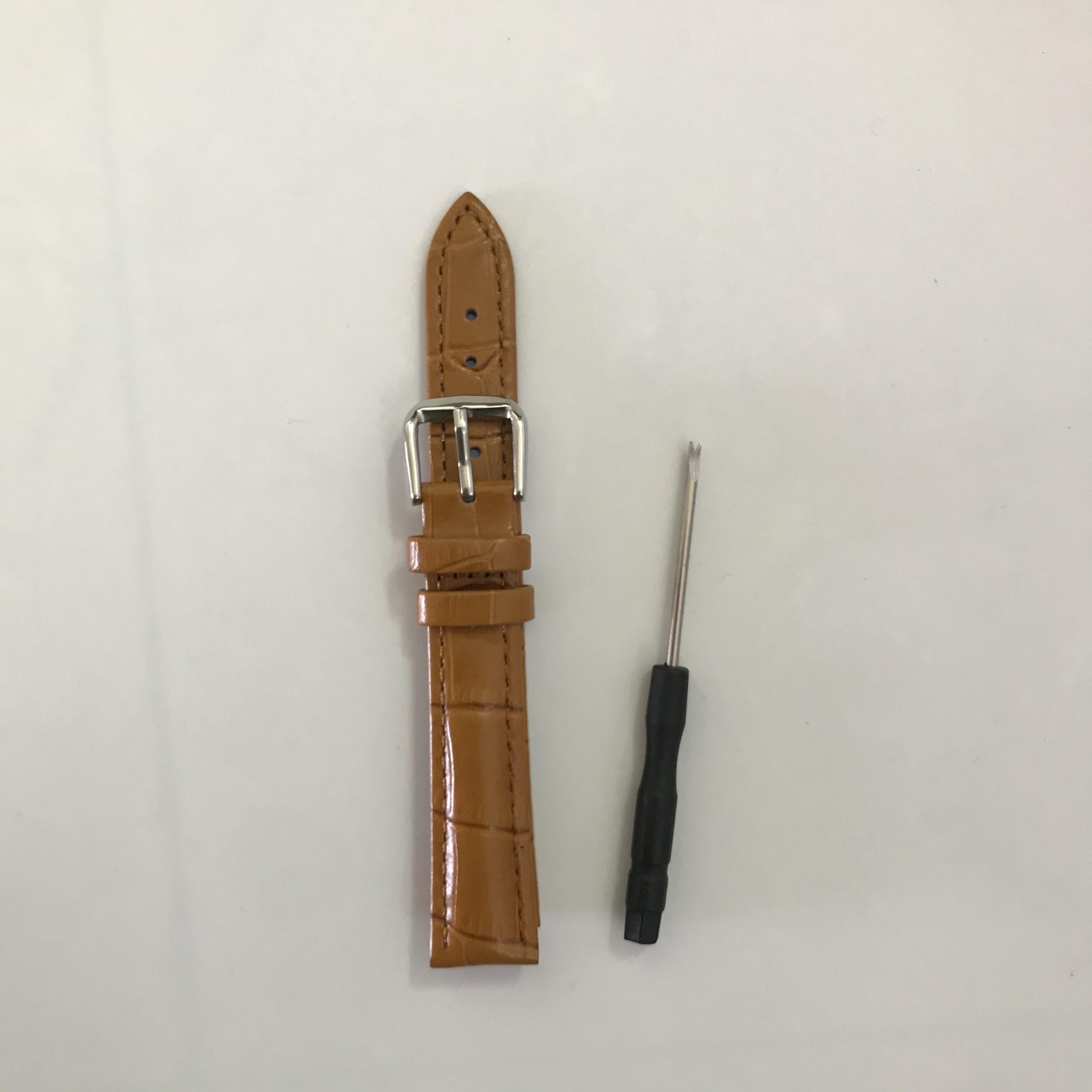 Brown Light Brown Leather Watch Strap for Watches