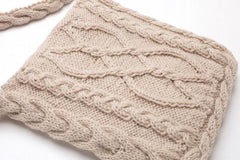 Knitted Foldable Handbag Women Shopping Tote Wool Shoulder Bag