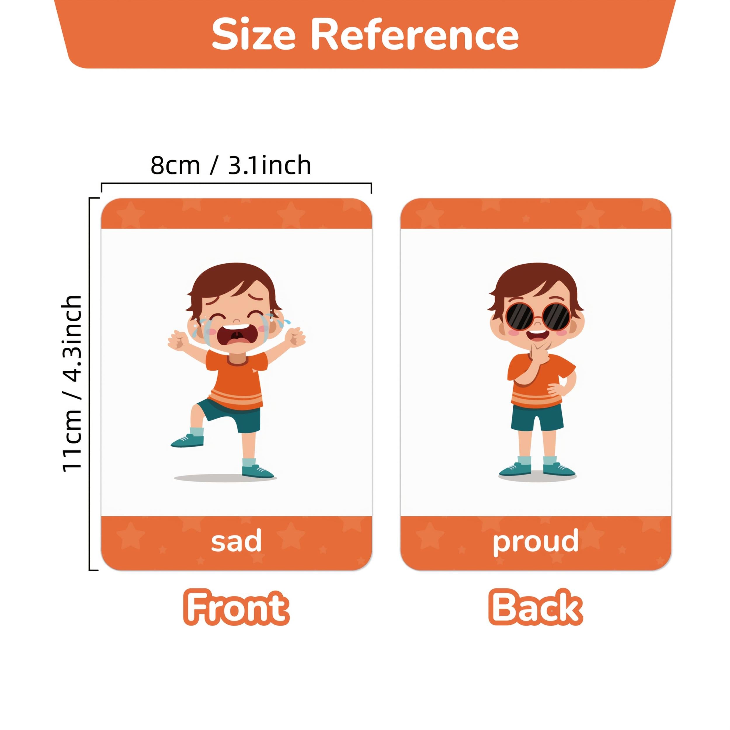 Emotion & Behavior Flashcards Set for English Vo