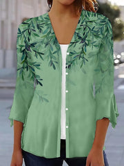 Floral Print Cardigan & Solid Cami Top Set