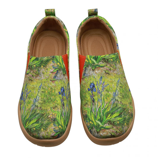 Floral Printed Slip-On Canvas Shoes Round Toe Casual Outdoor Travel Shoes