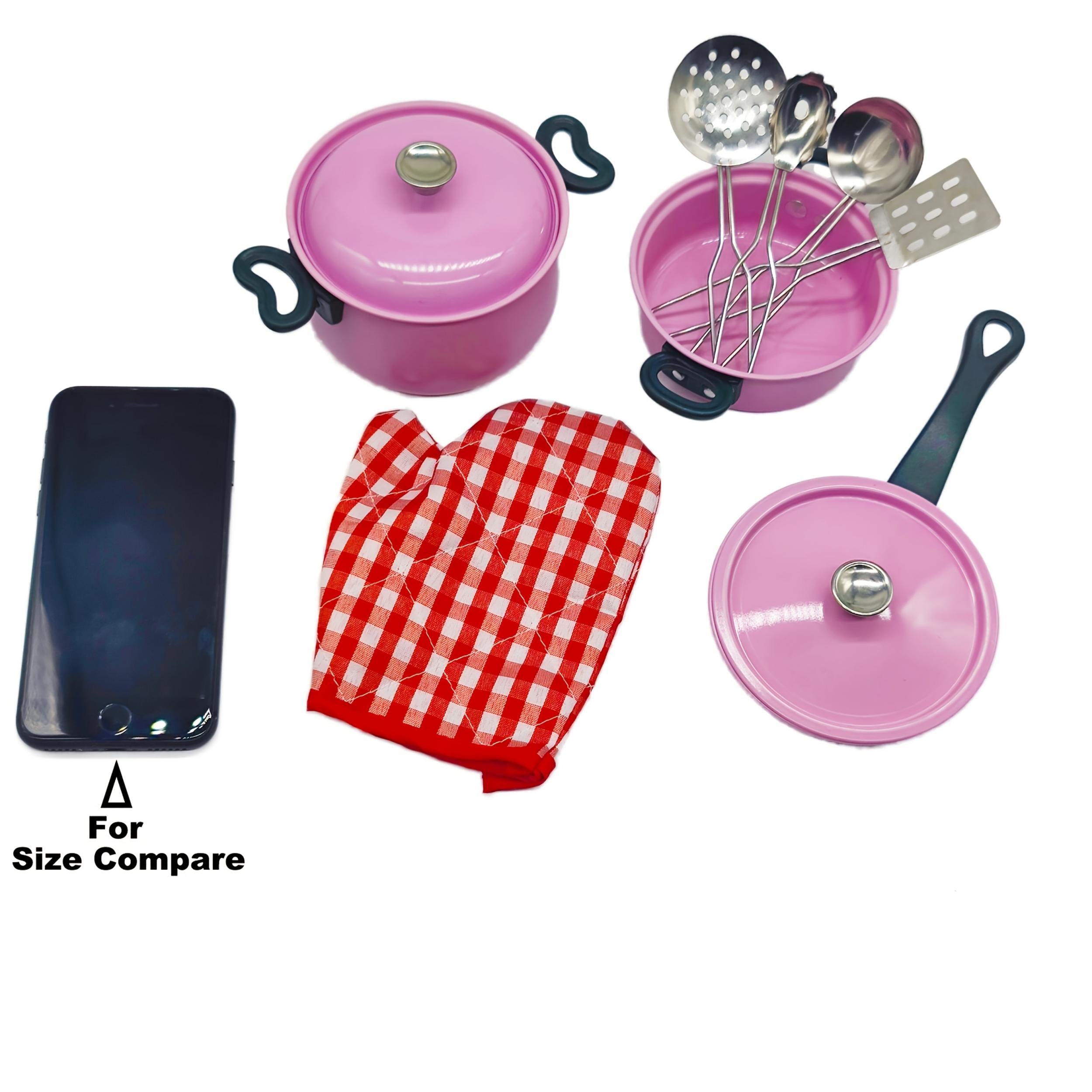 Pink Stainless Steel Cooking Set for Kids