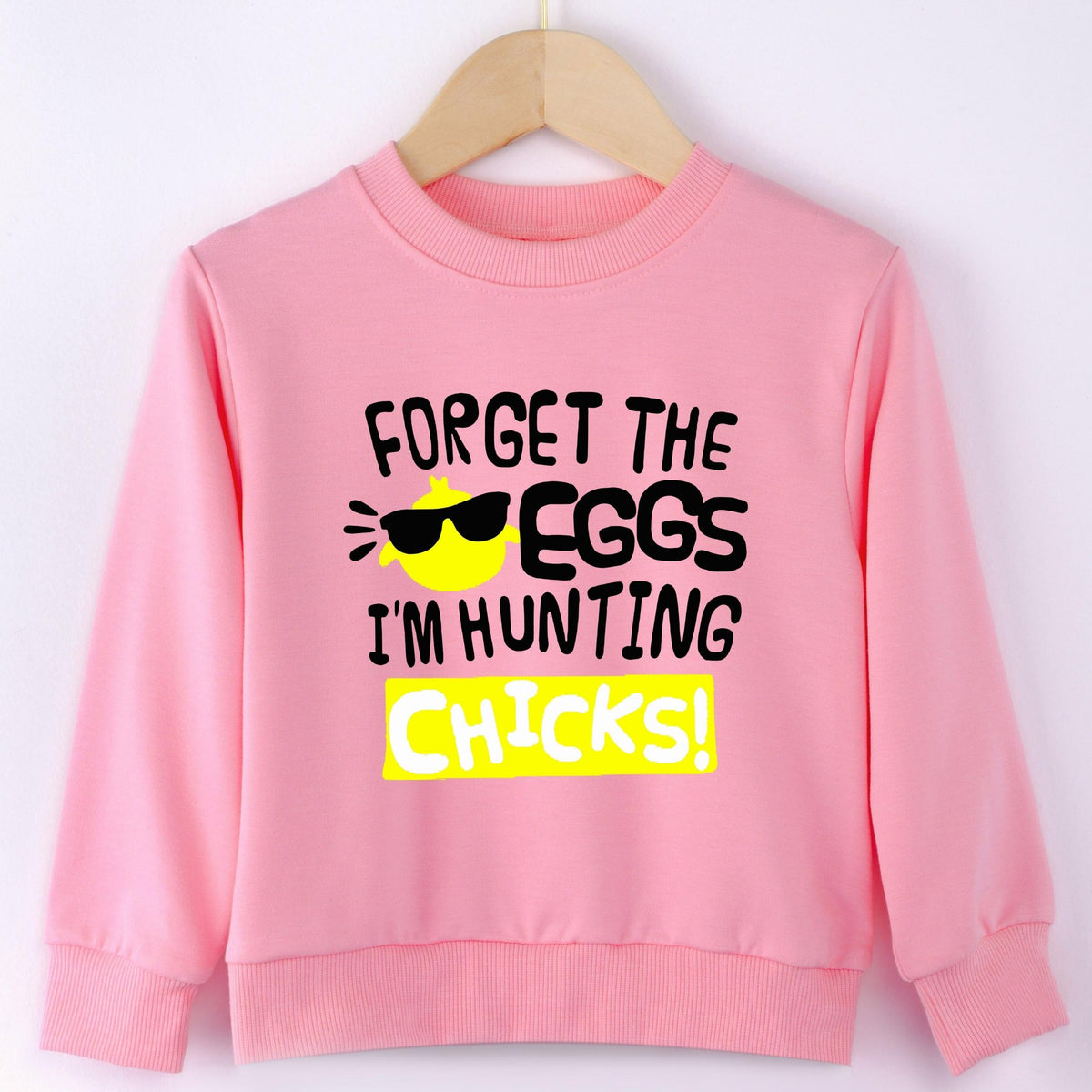 Girls Fun Print Crew Neck Sweatshirt Tops - Spring Fall Outfits