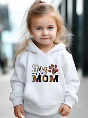 Dog's Paw Pattern Hooded Sweatshirt Girls Comfy Hoodies Pullover