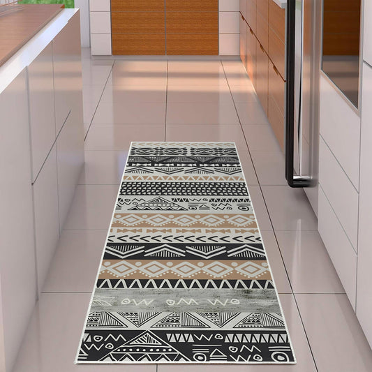 Bohemian Striped Printed Runner Rugs Moroccan Kitchen Floor Mat