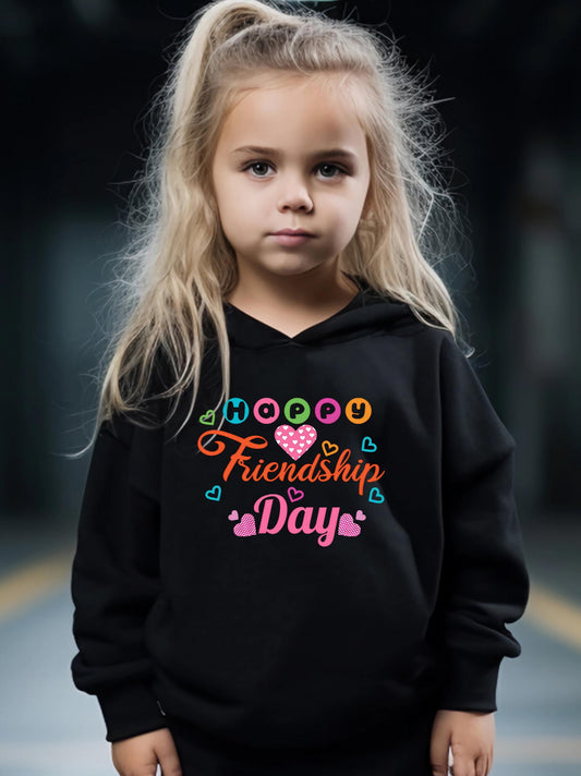 Friendship Long Sleeve Hooded Sweatshirt for Girls