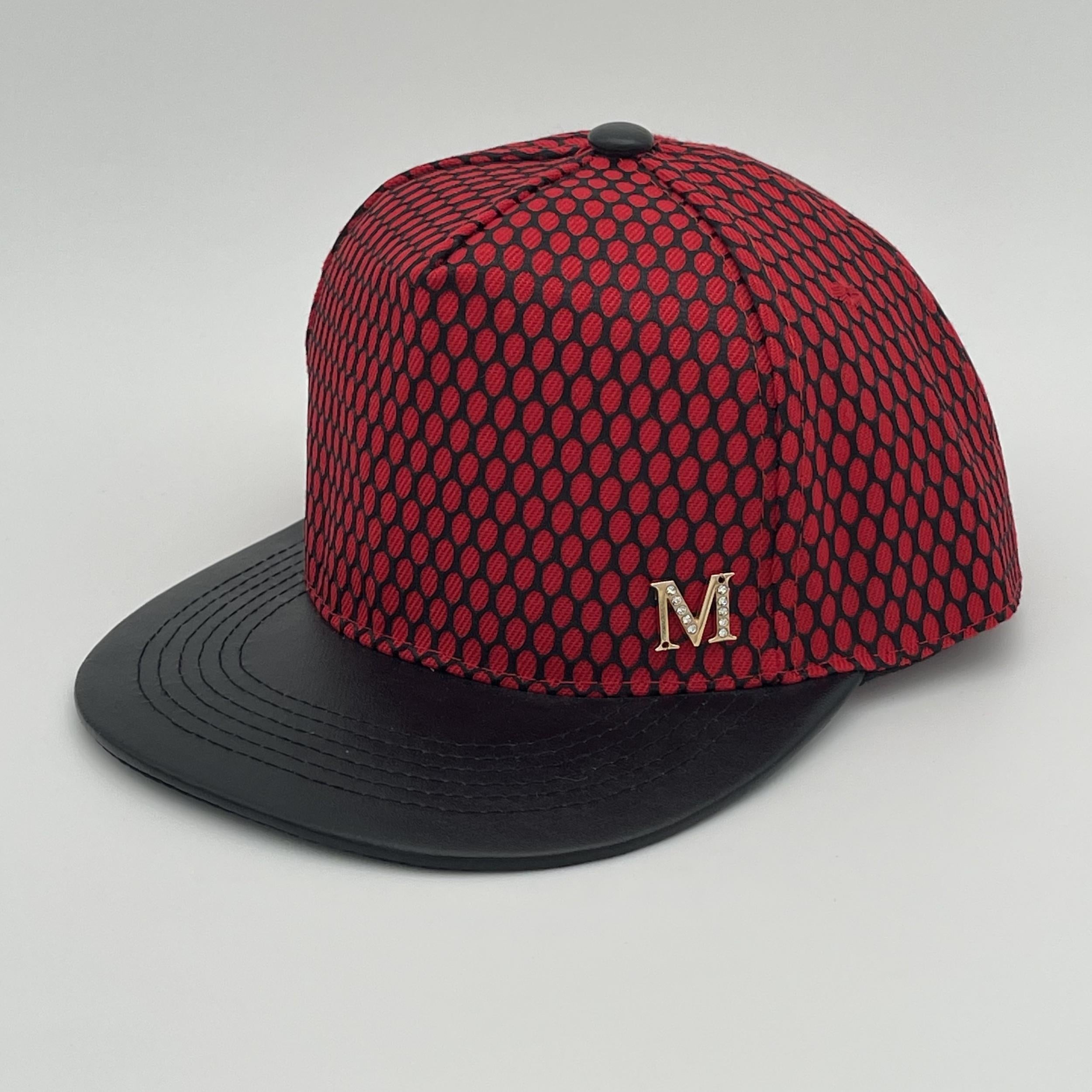 Mesh Pattern Baseball Cap M Label Decor Hip Hop Sun Hats