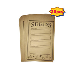 20pcs Self Sealing Seed Packet Envelopes Kraft Seed Saving Envelopes Organizer