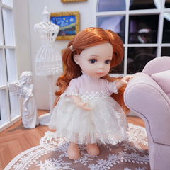 Charming 6 Inch Princess Doll Pink Fashionable Collectible Toy