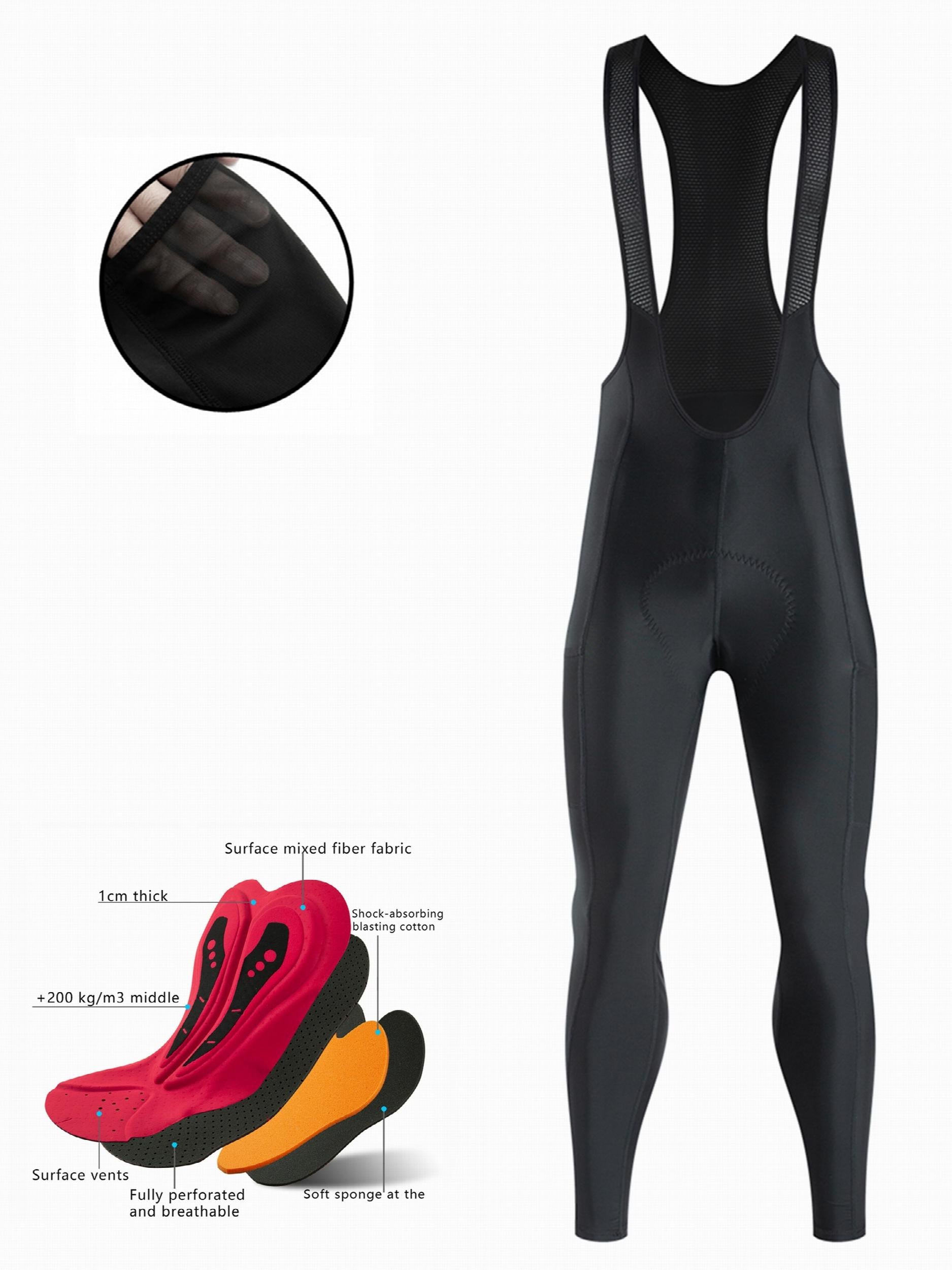 Men's Cycling Bib Shorts with Padding, Moisture Wicking for Comfort on Bike