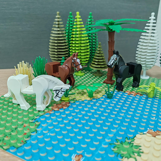 Building Block Horse MOC Accessories Compatible Wild Mustang Multiple Colors