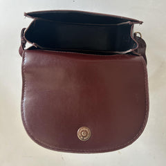 Vintage Solid Saddle Bag All Match Flap Shoulder Bag Crossbody Bag