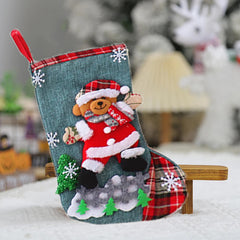 Christmas Stockings Gift Bag Pendant Candy Bag Small Socks