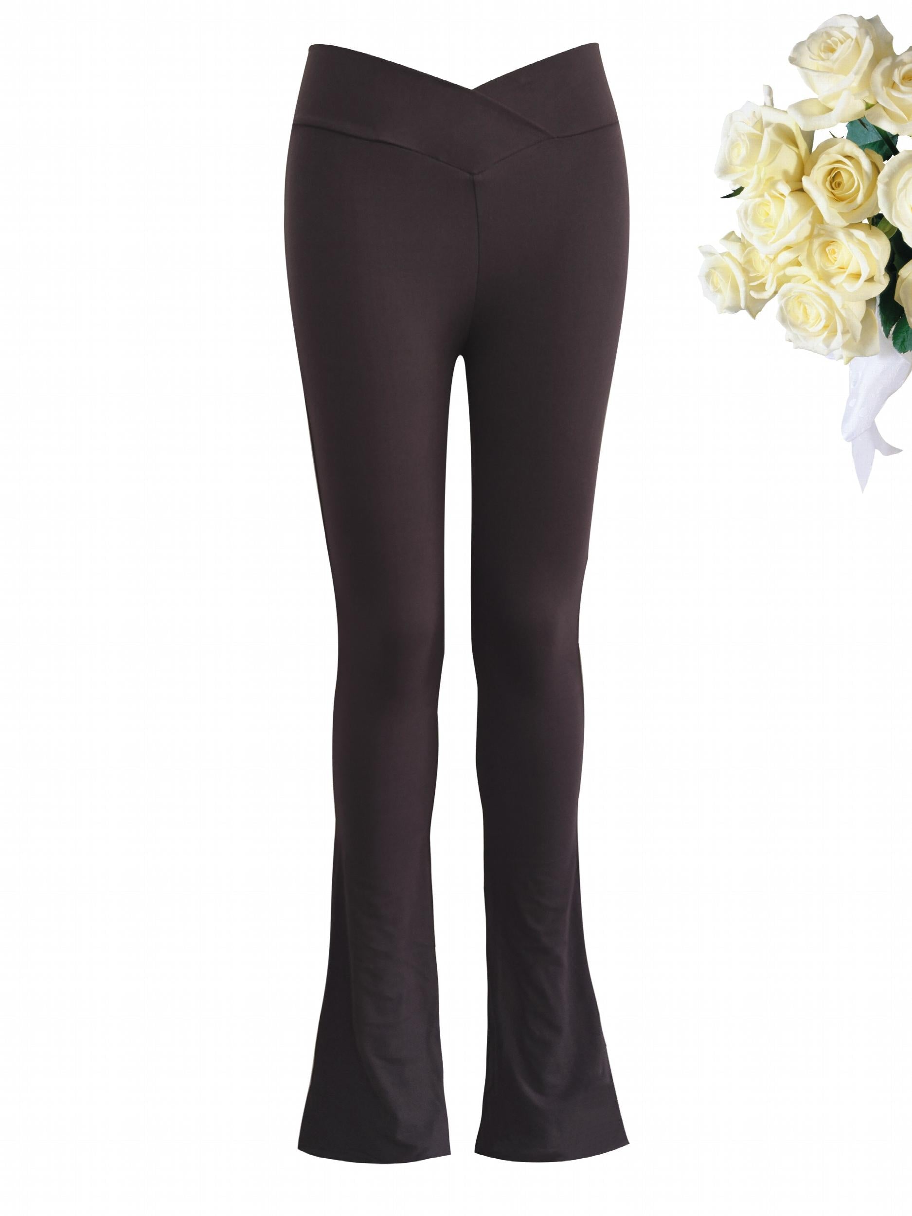 Women's Flared Leggings High Waist V-Crossed Yoga Pants