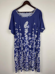  Floral Print Short Sleeve Casual Dress