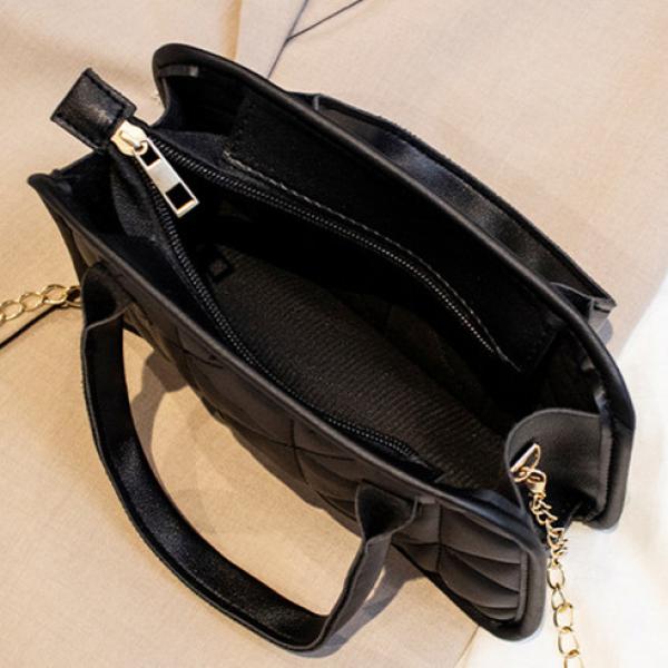 Women's Rhombus Chain Messenger Pillow Bag Embroidered Purse Crossbody Tote