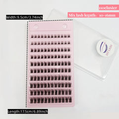 110pcs Cluster Eyelashes D Curling Wispy Lashes Mink Hair Fluff