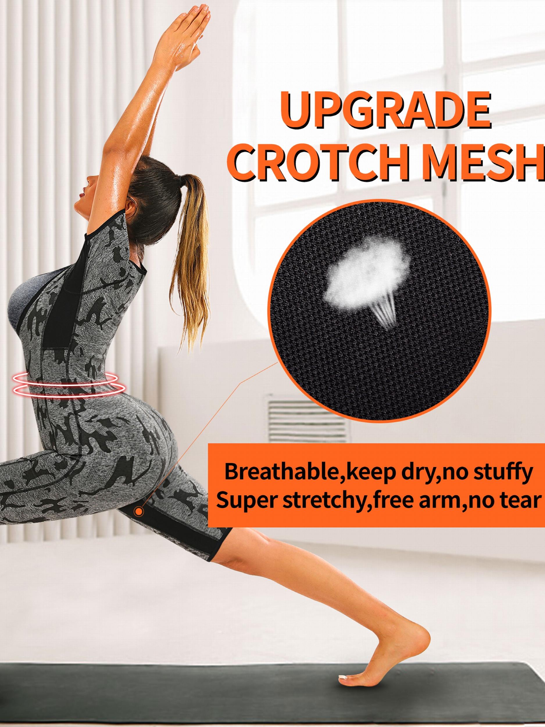 Women's Sauna Suit Sweat Shirt Slimming Vest with Mesh for Weight Loss