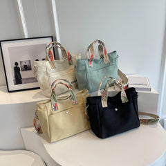 Vintage Canvas Crossbody Bag Retro Large Capacity Tote Women's Handbag