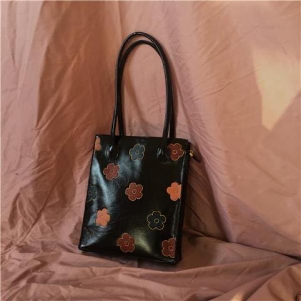 Japanese Pu Leather Small Flowers Messenger Bag Shoulder Bags