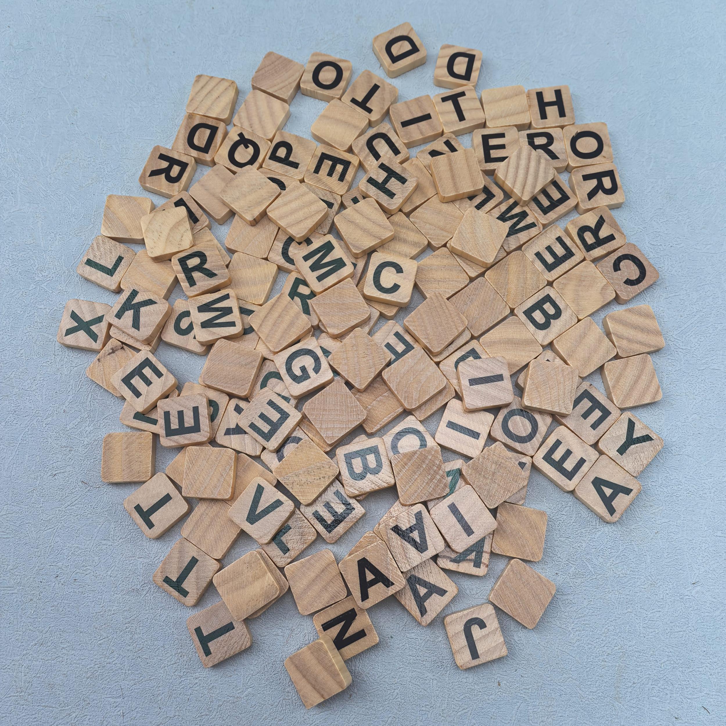 144pcs Wooden Alphabet Blocks DIY Spelling & Letter Recognition Educational Set
