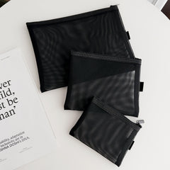 Portable Mesh Storage Bag for Makeup and Sanitary Napkins