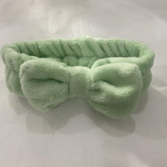 Coral Fleece Bow Headband Elastic Bowknot Headband