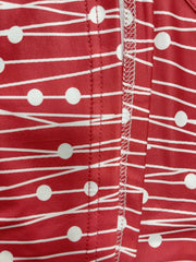  Geometric Print V Neck Dress