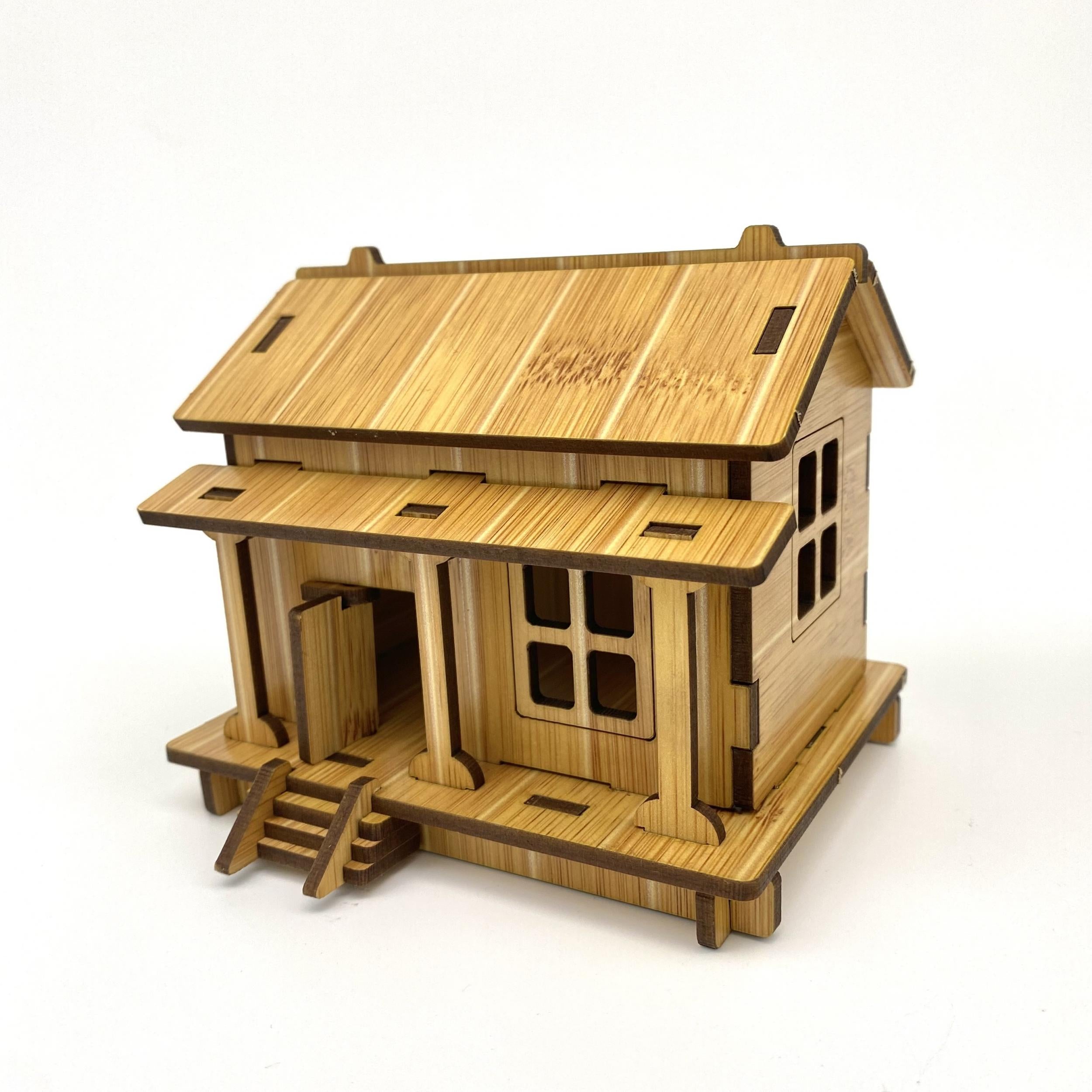 DIY Mini Cottage 3D Puzzle Model Kit Educational Brain Teaser Puzzles