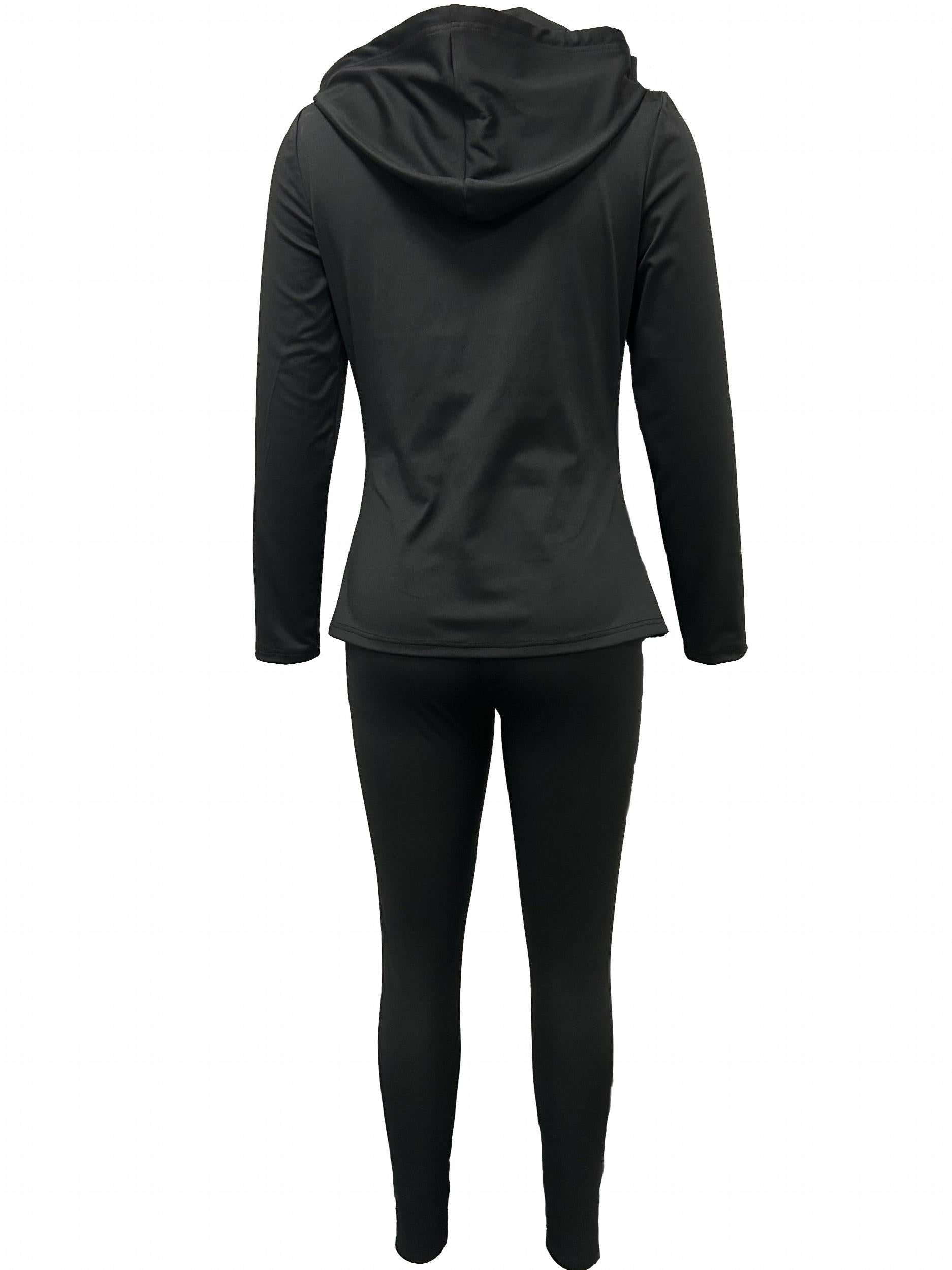 Two Piece Set Hoodies Sweatshirt & Pants Outfits Women's Clothing