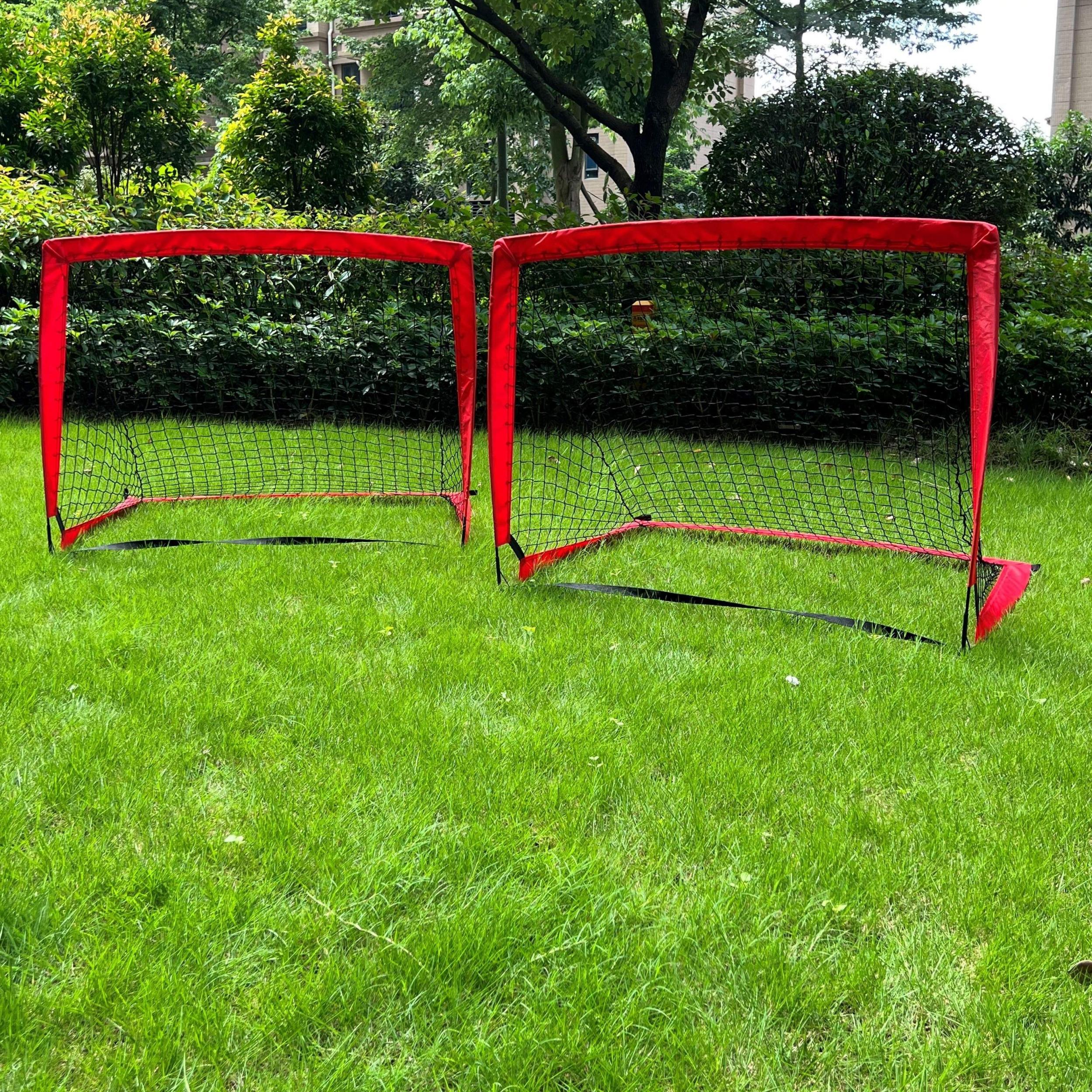 2pcs Portable Soccer Goal Bouncing Net Indoor & Outdoor Training Football Net