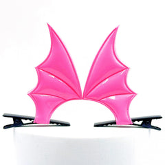2pcs Bat Wings Hair Clip Cyberpunk Barrette Cosplay Party Halloween Horror Devil